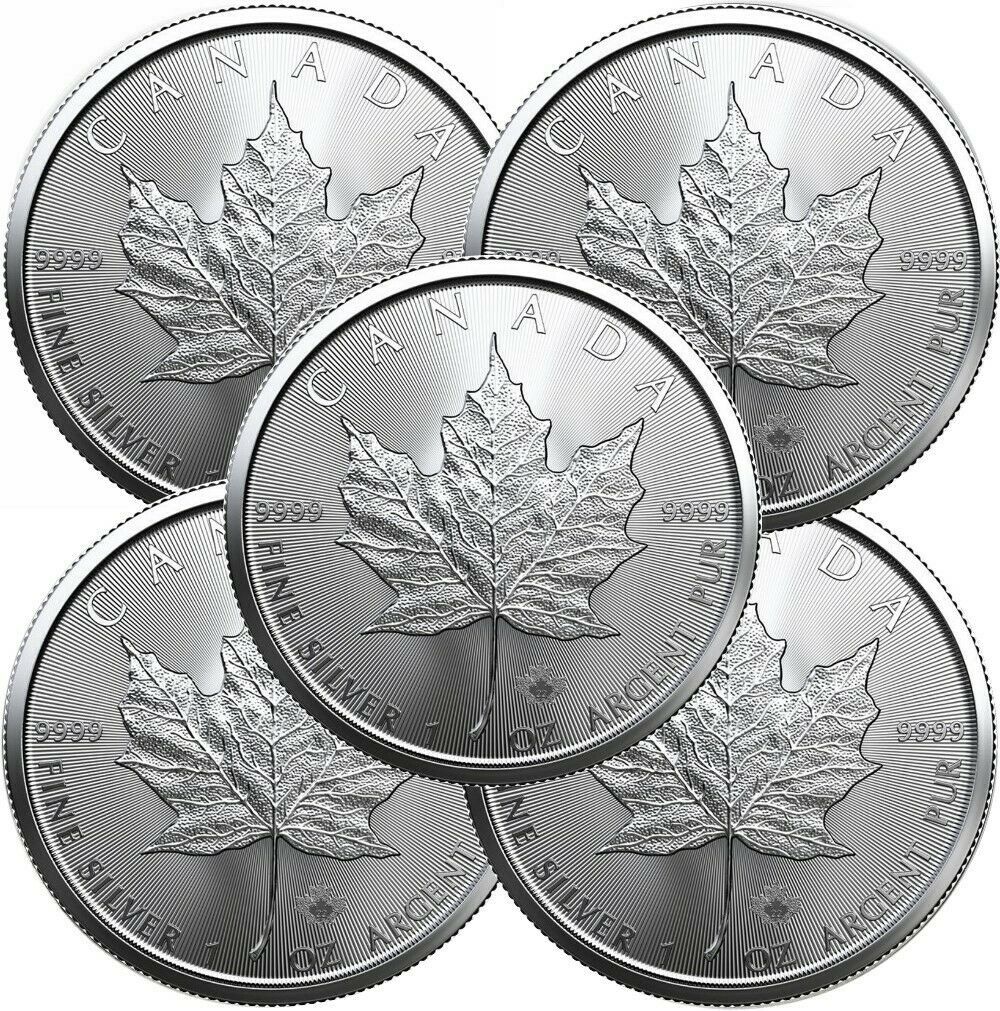 Moneda 1 onza Troy Hoja Arce de Plata Canada 2022