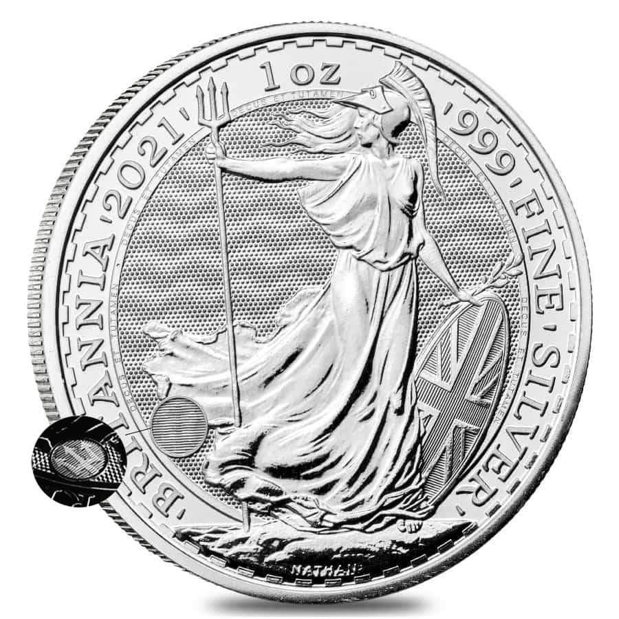 Moneda 1 onza Troy Plata Britannia Elizabeth 2022