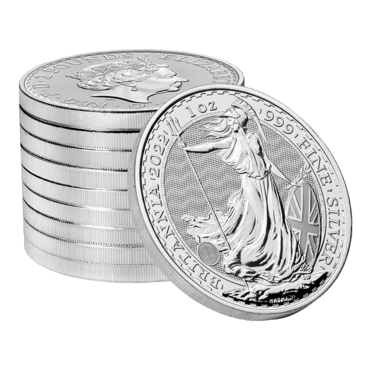 Moneda 1 onza Troy Plata Britannia Elizabeth 2022