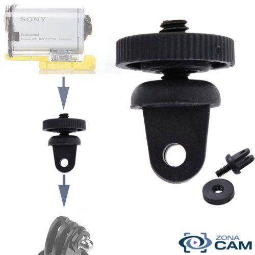 Adaptador convertidor aluminio GoPro Hero rosca