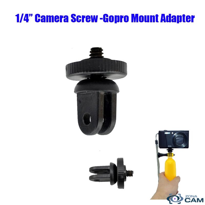 Adaptador convertidor aluminio GoPro Hero rosca