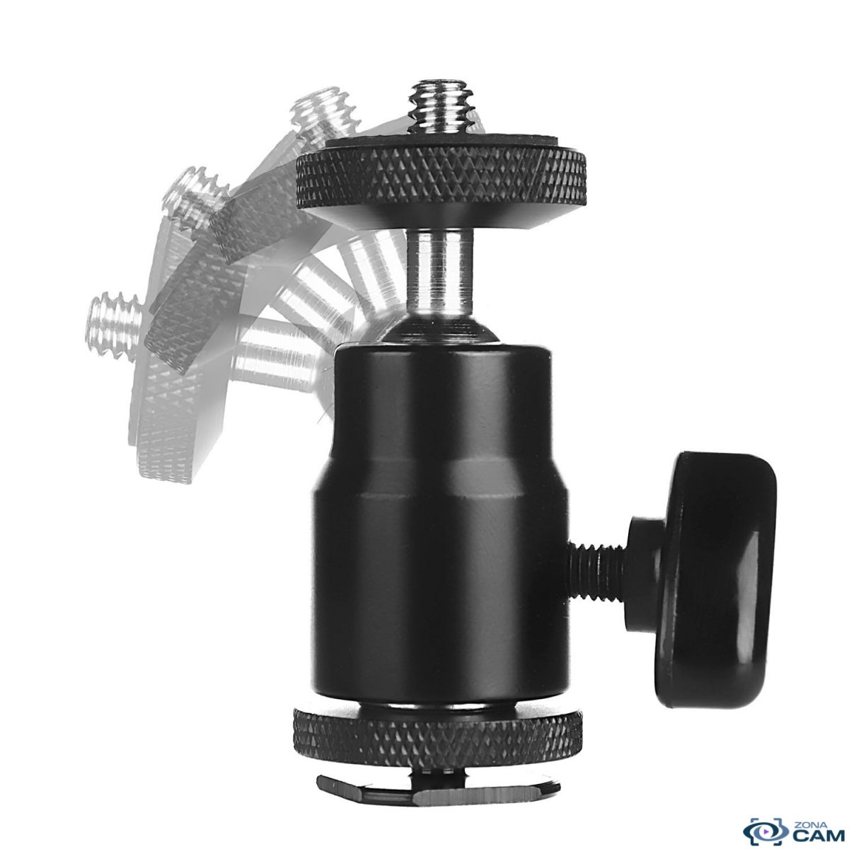 Adaptador DSLR con cabeza rotativa 360 fotografia