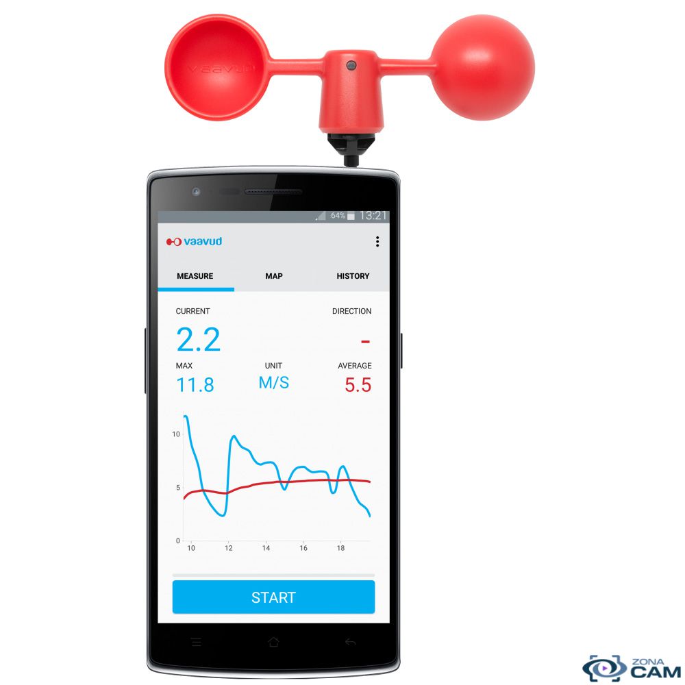 Anemometro Vaavud Mjolnir App Celular Smartphone