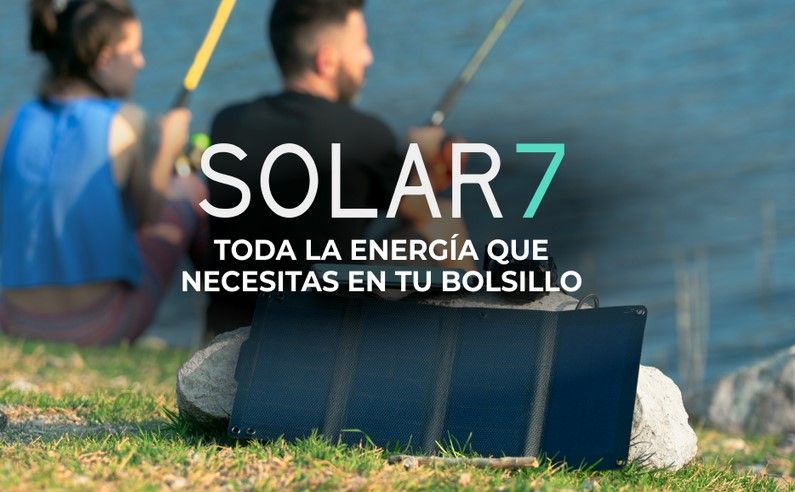 Box Synergy Panel Solar 7 cargador portatil camara