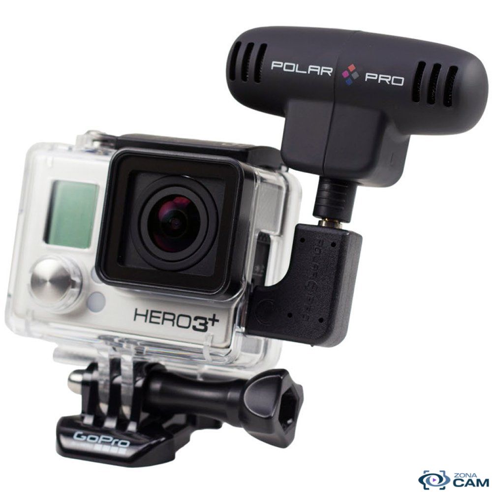Polar Pro Pro Mic Micrófono Externo para videocámara GoPro Hero 3+ Negro 