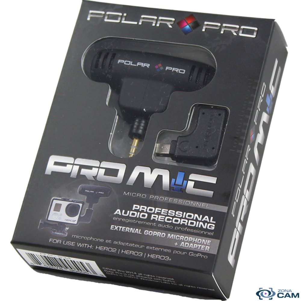 PolarPro Kit Microfono externo GoPro H2 H3 H4