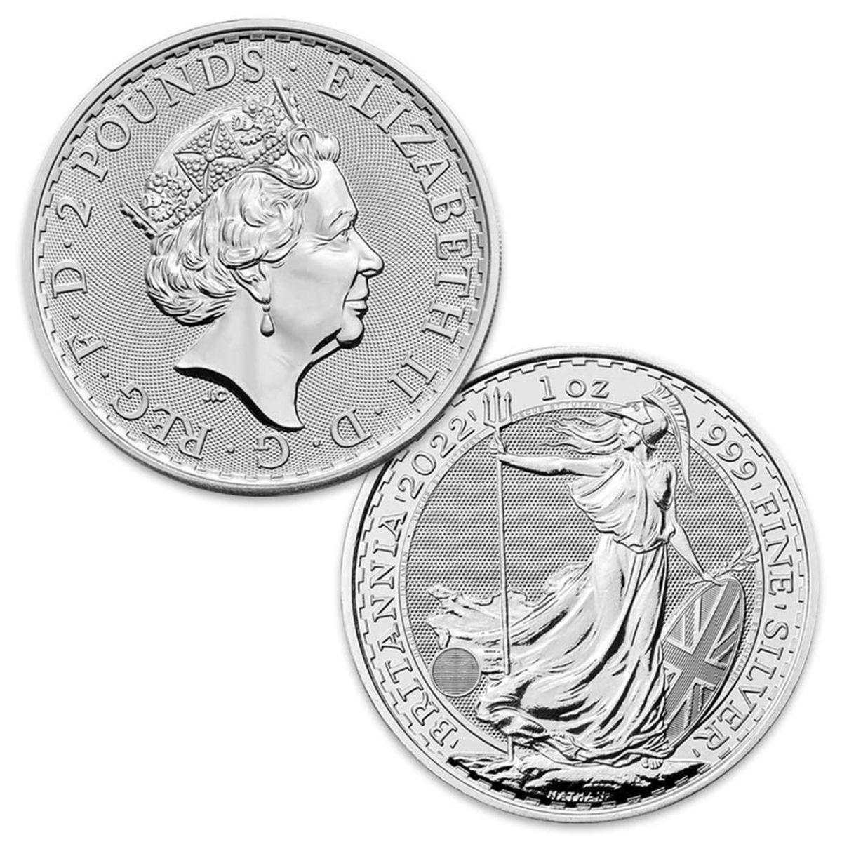 Moneda 1 onza Troy Plata Britannia Elizabeth 2022