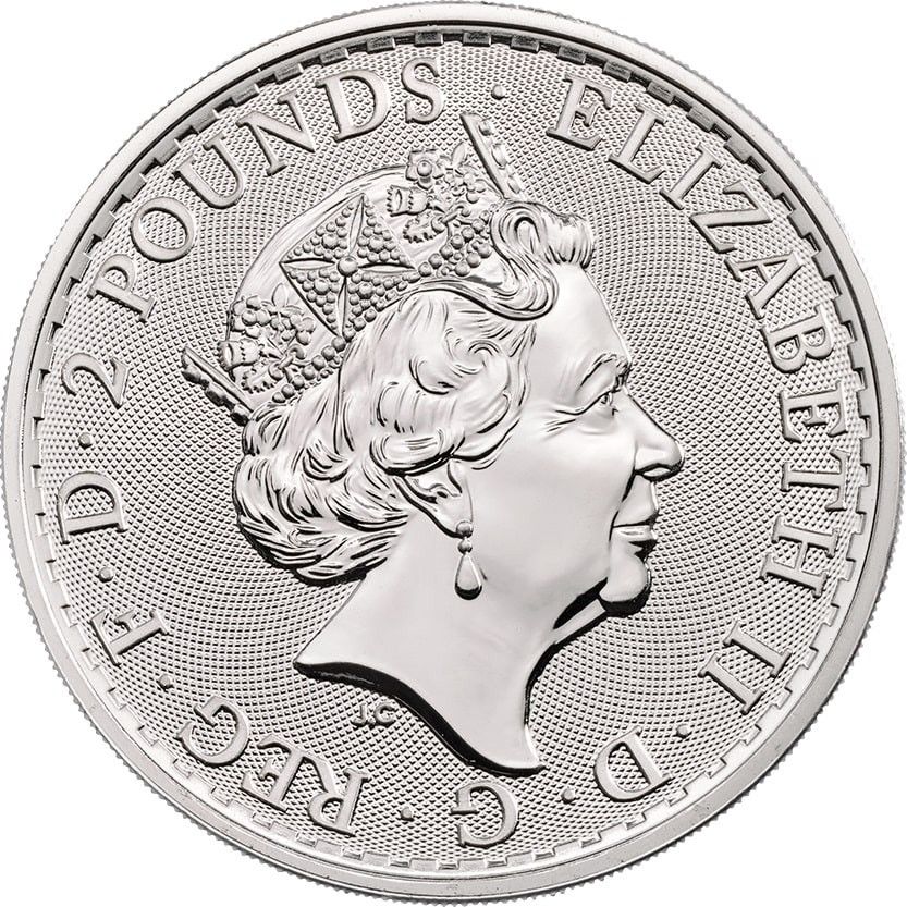 Moneda 1 onza Troy Plata Britannia Elizabeth 2022