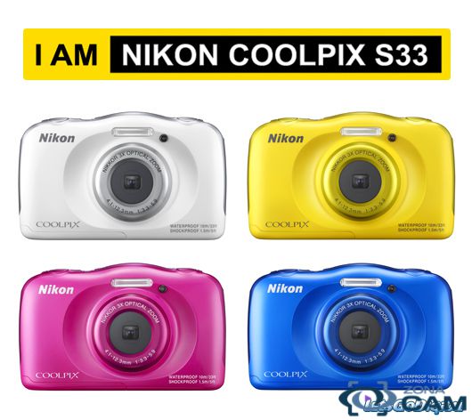 Cámara sumergible Nikon CoolPix W100 amarilla