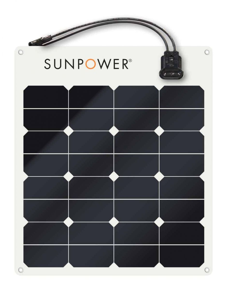 SunPower panel solar 50 watts 12v flexible